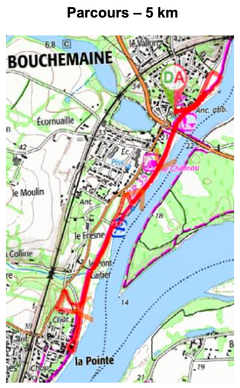 Parcours La Confluente 5 km