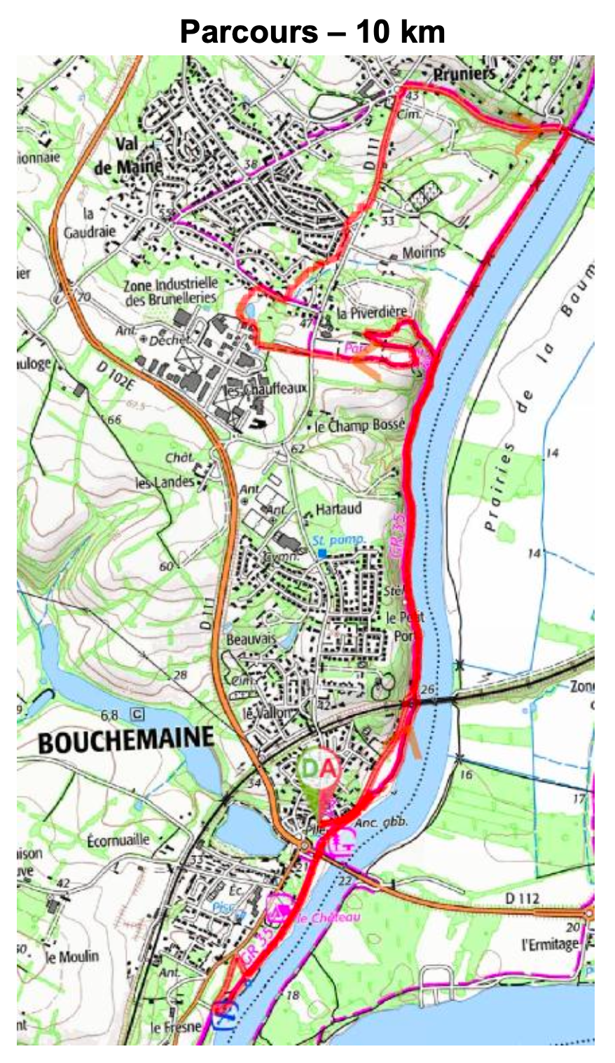 Parcours La Confluente 10 km